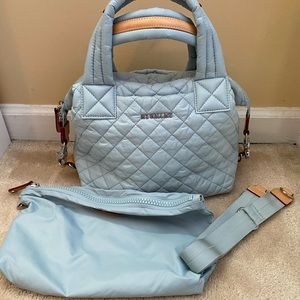 MZ Wallace Silver Blue Small Sutton Deluxe